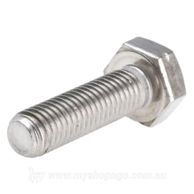 M12 316 Stainless Steel Setscrews Hex Head 20mm To 80mm Long