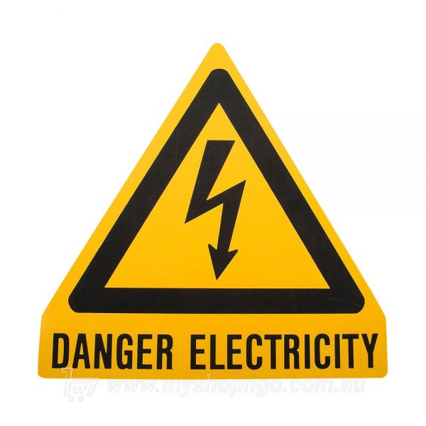 Danger Electricity Triangle Label