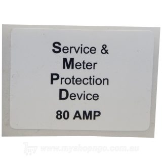 Service & Meter Protection Device Label 80a