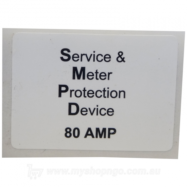 Service & Meter Protection Device Label 80a