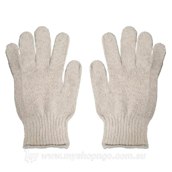Knitted Cotton Inner Liner Gloves, Beige