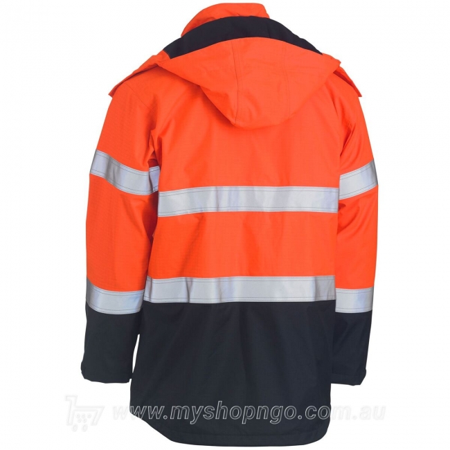 Hi Vis FR Wet Weather Shell Jacket BJ8110T-TT02 - Back