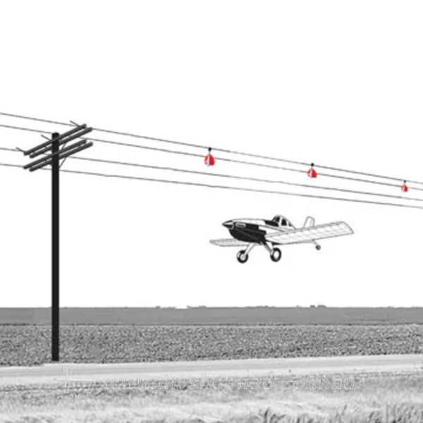 Rotamarka warning markers can protect low flying aircraft and farm plant equipment