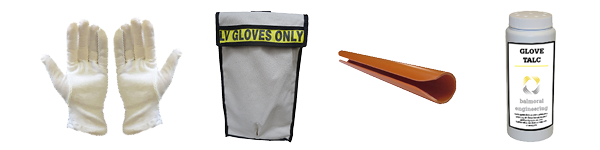 Electrical glove bags, glove liners, talc and air tool