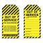 yellow out of service tags