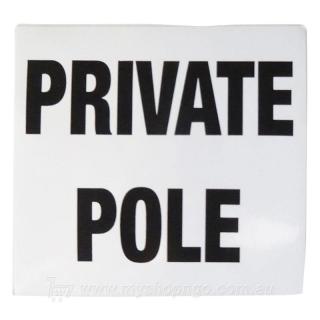 Private Pole Black and White Label
